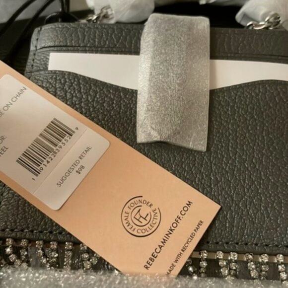 Rebecca Minkoff Leather Card Case on Chain - Picture 4 of 8